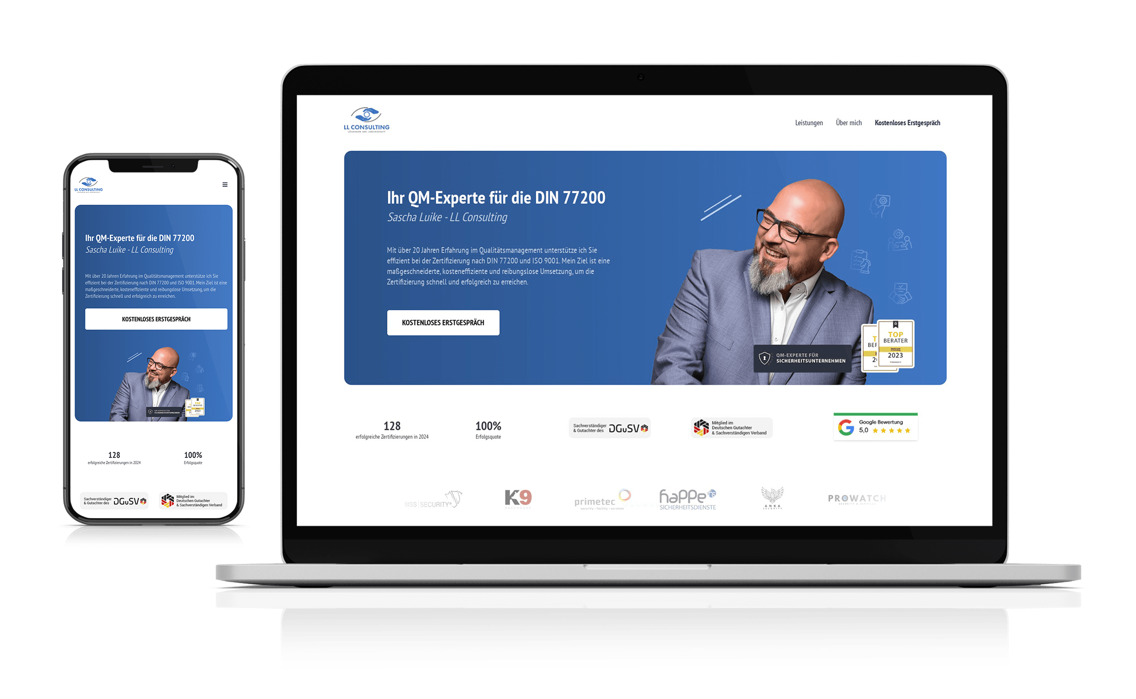 Landingpage erstellt: LL Consulting GmbH