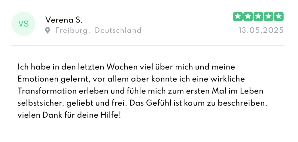 Verena hat den Bindungsangst Ratgeber gelesen und erfolgreich ihre Bindungsangst lösen können