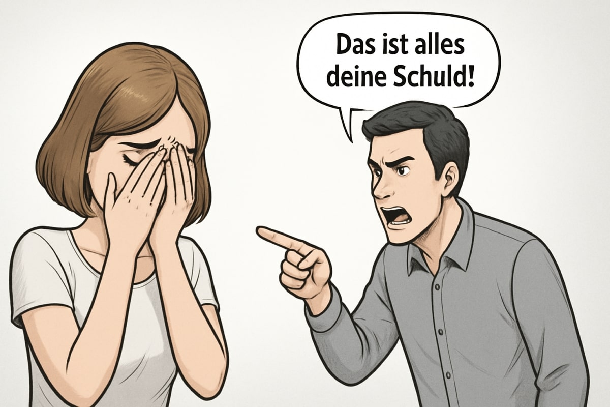 Narzisst macht Schuldzuweisung und stellt sich in die Opferrolle