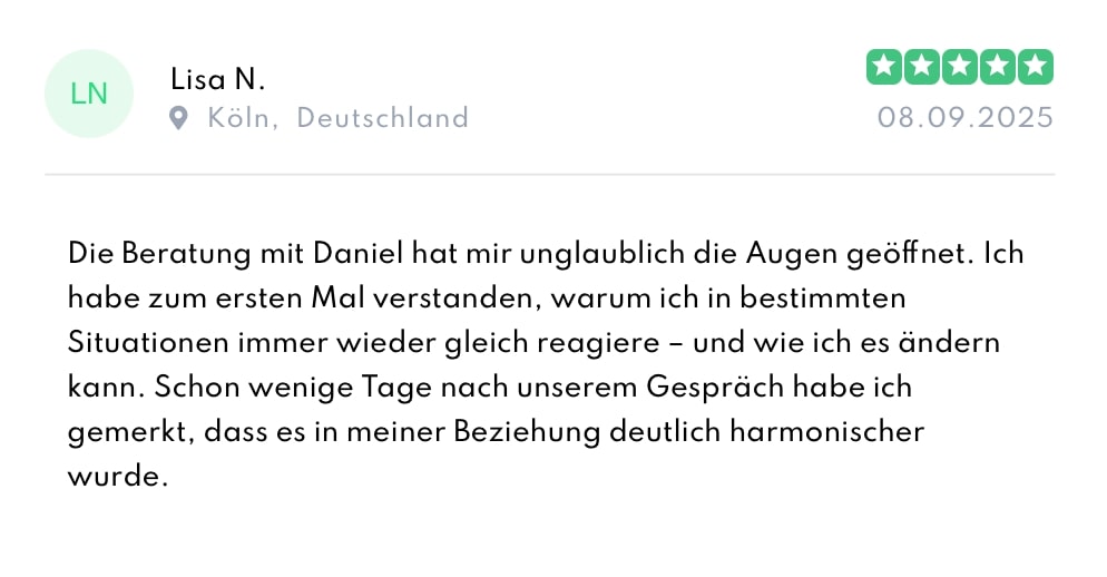 Bewertung von Lisa für die Telefonberatung