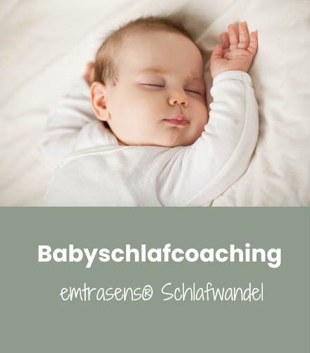 Schlafendes baby, Untertitel: Babyschlafcoaching, emtrasens® Schlafwandel