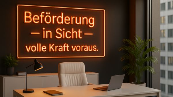 Beförderung in Sicht - volle Kraft voraus.