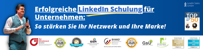 LinkedIn Schulungen: Der Schlüssel zum Erfolg im B2B-Vertrieb für Unternehmen