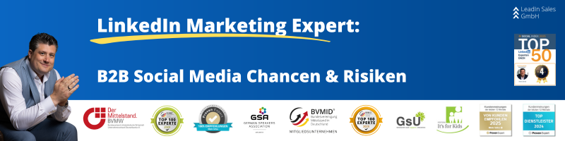 LinkedIn Marketing Experte: B2B Social Media Chancen & Risiken