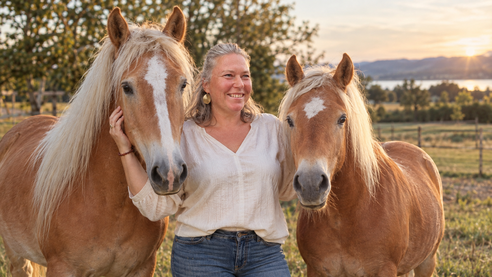 Sandra Göppinger in Verbindung mit ihren Tieren