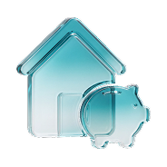 Glass house with piggy bank — Investing with less equity 1 (1).png