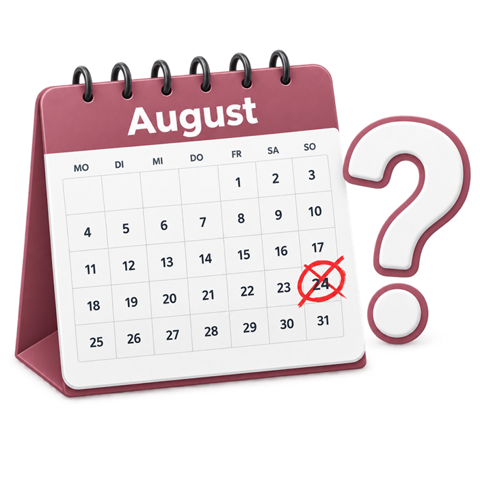 Kalender mit markiertem Wunschtermin zur Verfügbarkeitsprüfung für Eventvermietung Halle Leipzig