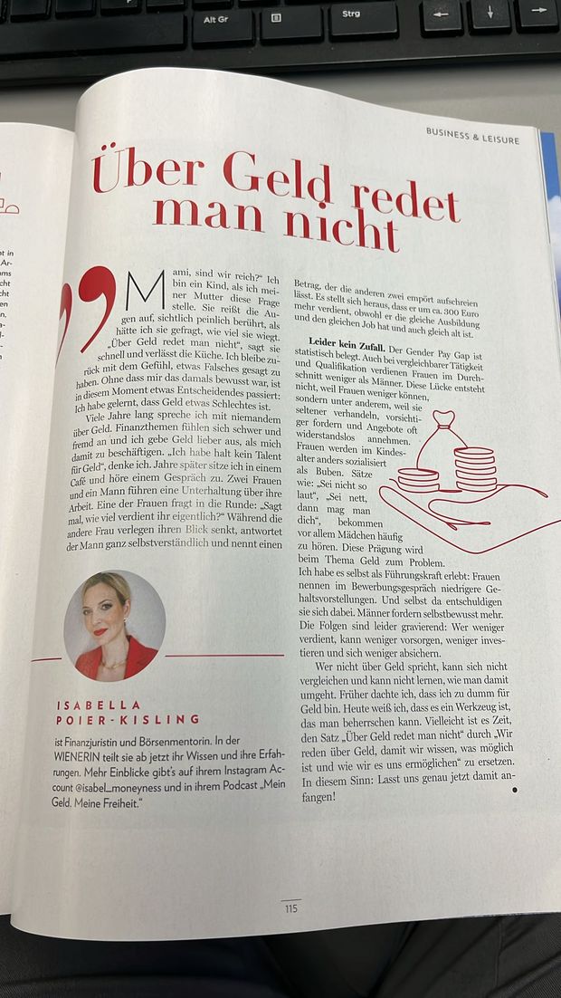 Isabel Poier-Kisling im WIENERIN-Magazin