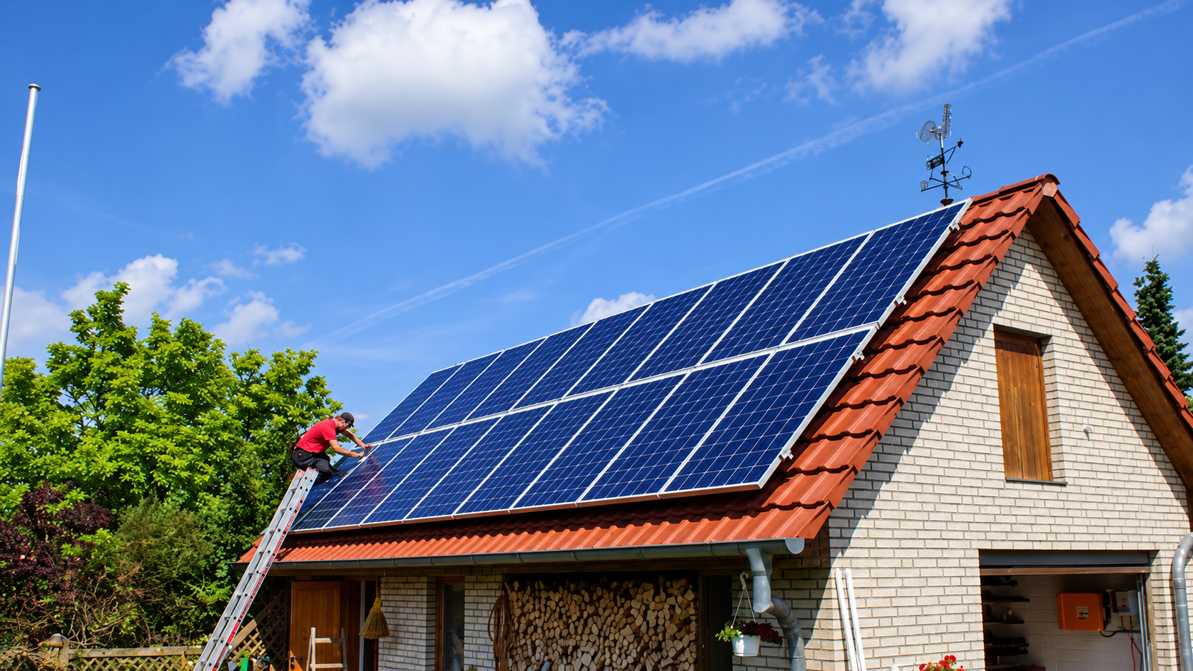 Solaranlagenmontage auf dem Hausdach.png