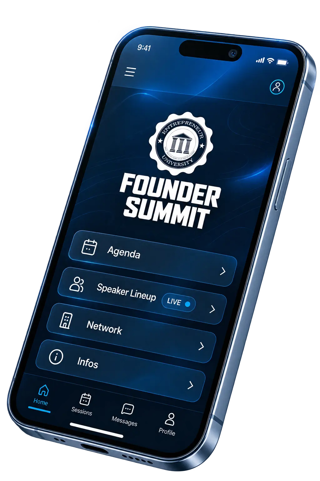 Founder Summit App Smartphone Mockup