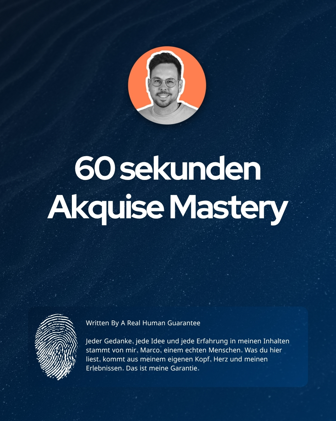 Kostenfreie 60 Sekunden Akquise Mastery