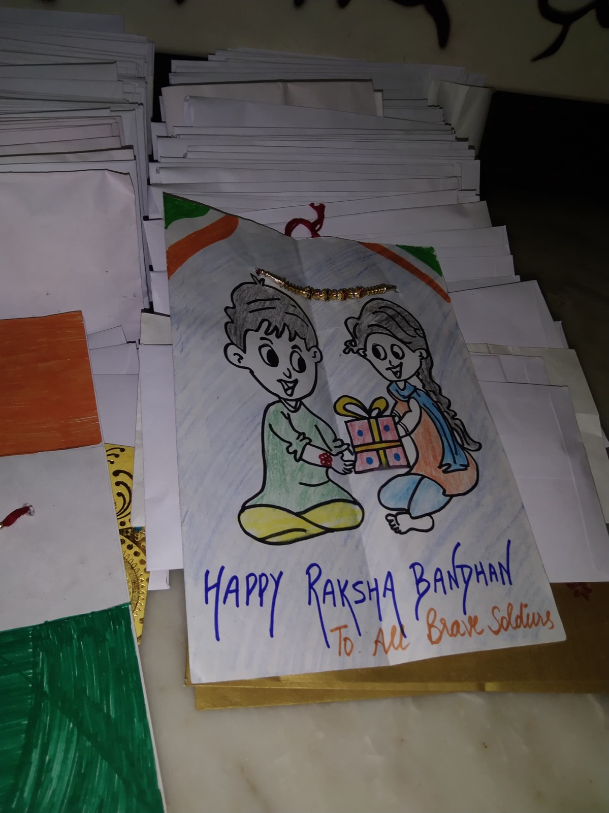 Festival artwork created for a UUF Raksha Bandhan celebration