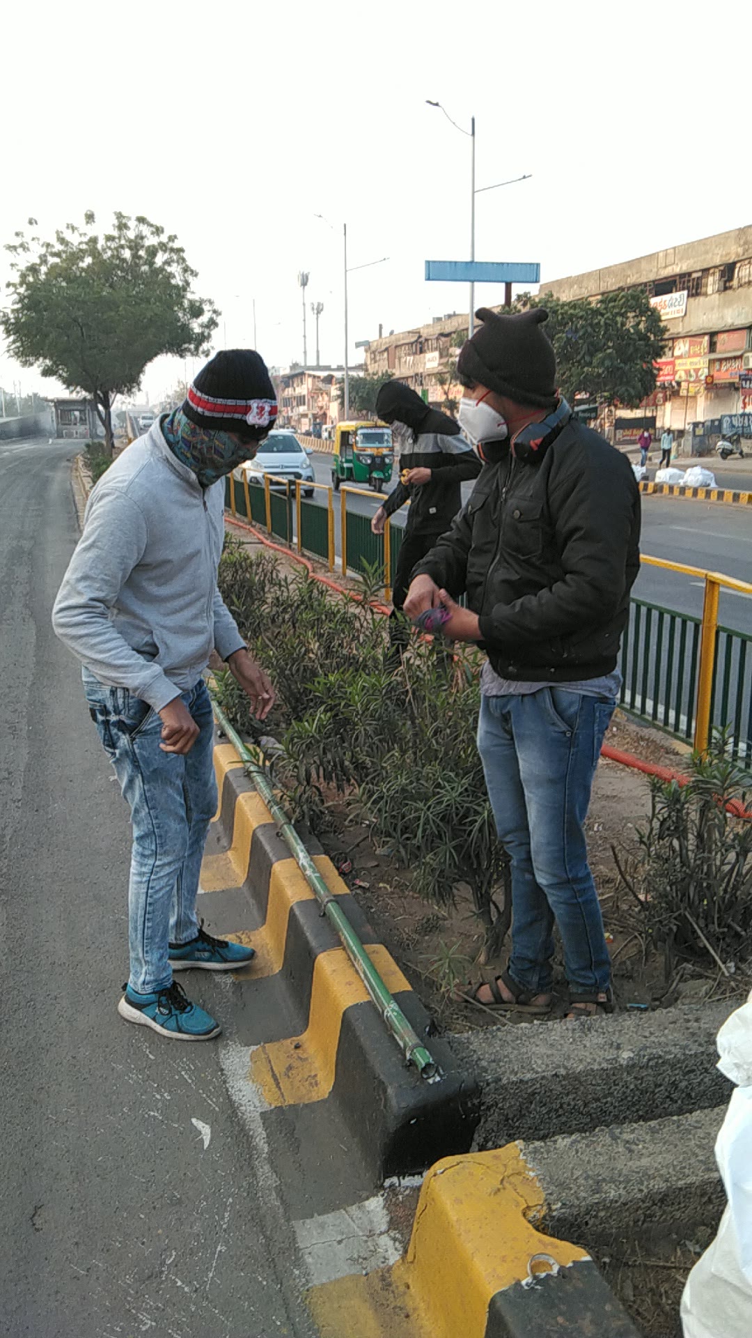 UUF volunteers taking part in a neighbourhood cleanliness drive