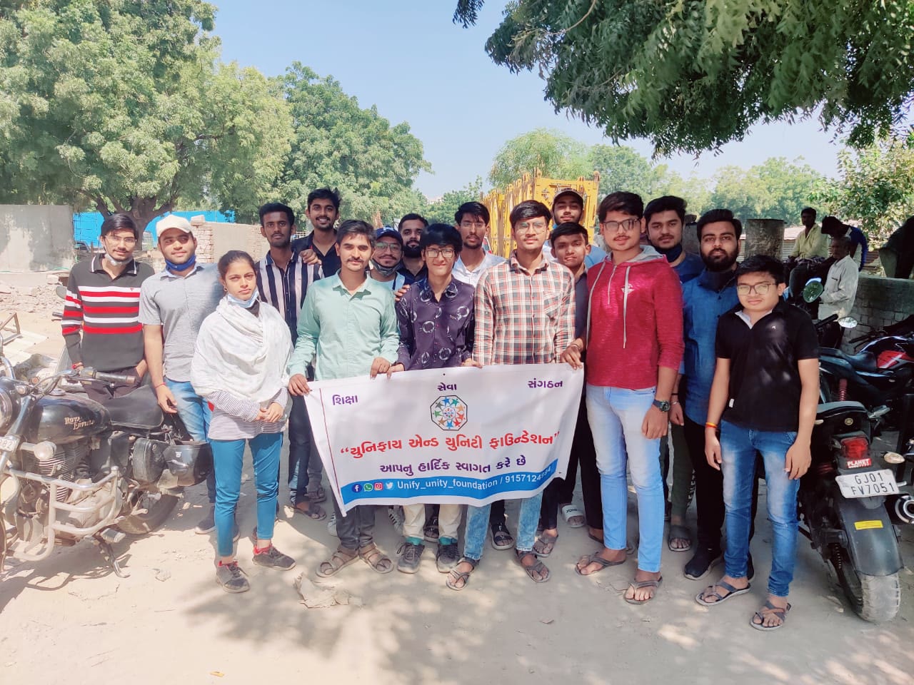Clothing distribution activity organised by UUF