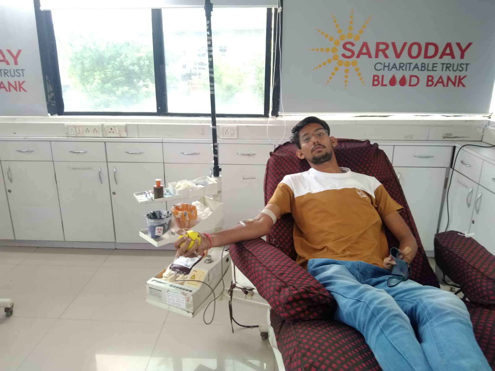 A community blood donation centre supported by UUF volunteers
