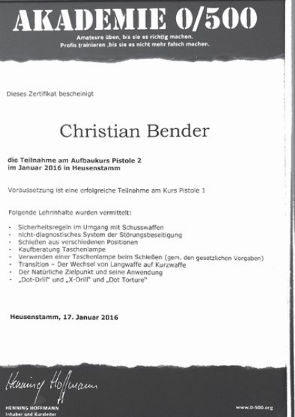 Christian Bender Qualifikation