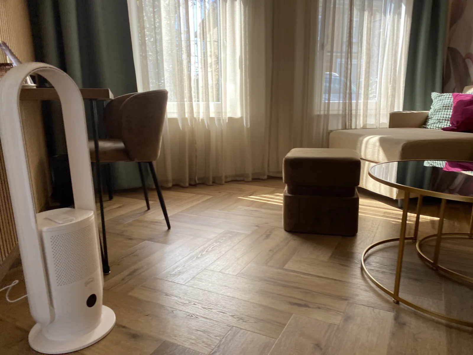 Ventilator vor dem Sitzbereich der Junior Suite