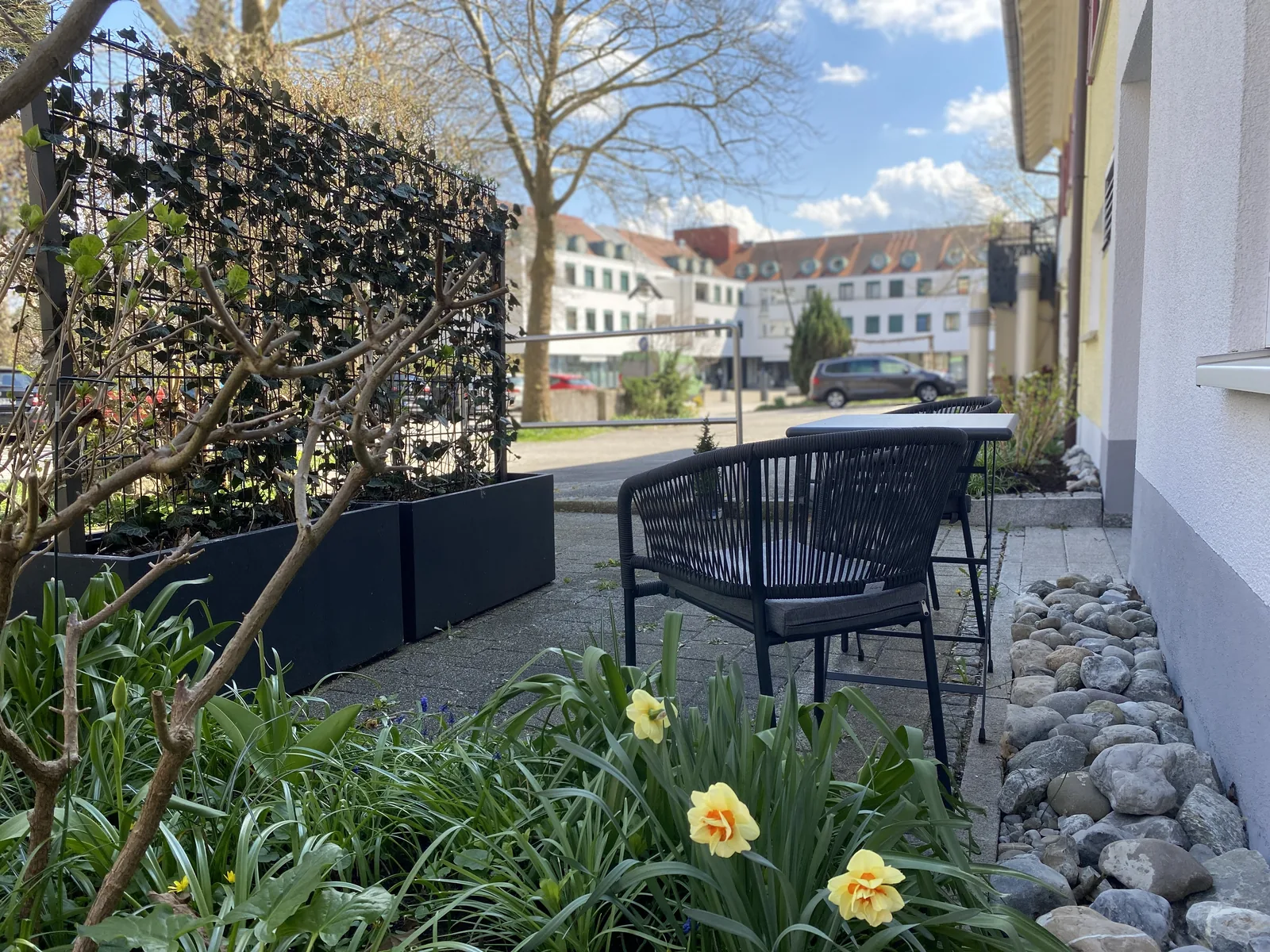 Sitzplatz auf der Terrasse der Junior Suite