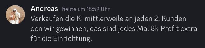 Community-Post: KI wird inzwischen an jeden zweiten Kunden mitverkauft