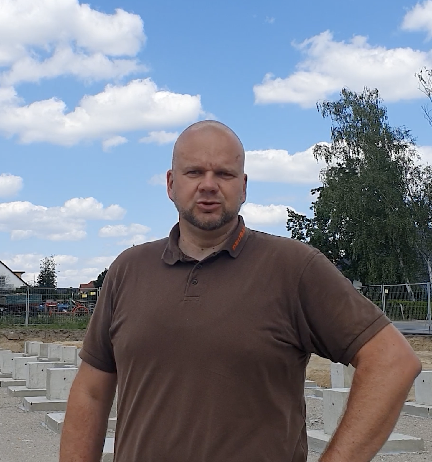 Rene auf der Baustelle