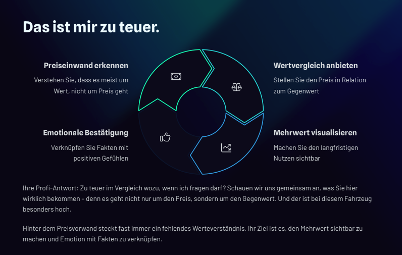 Vorwand im Autohaus mit der passenden Antwort