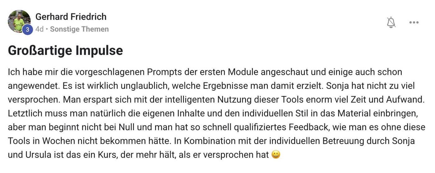 Kundenstimme Gerhard Friedrich