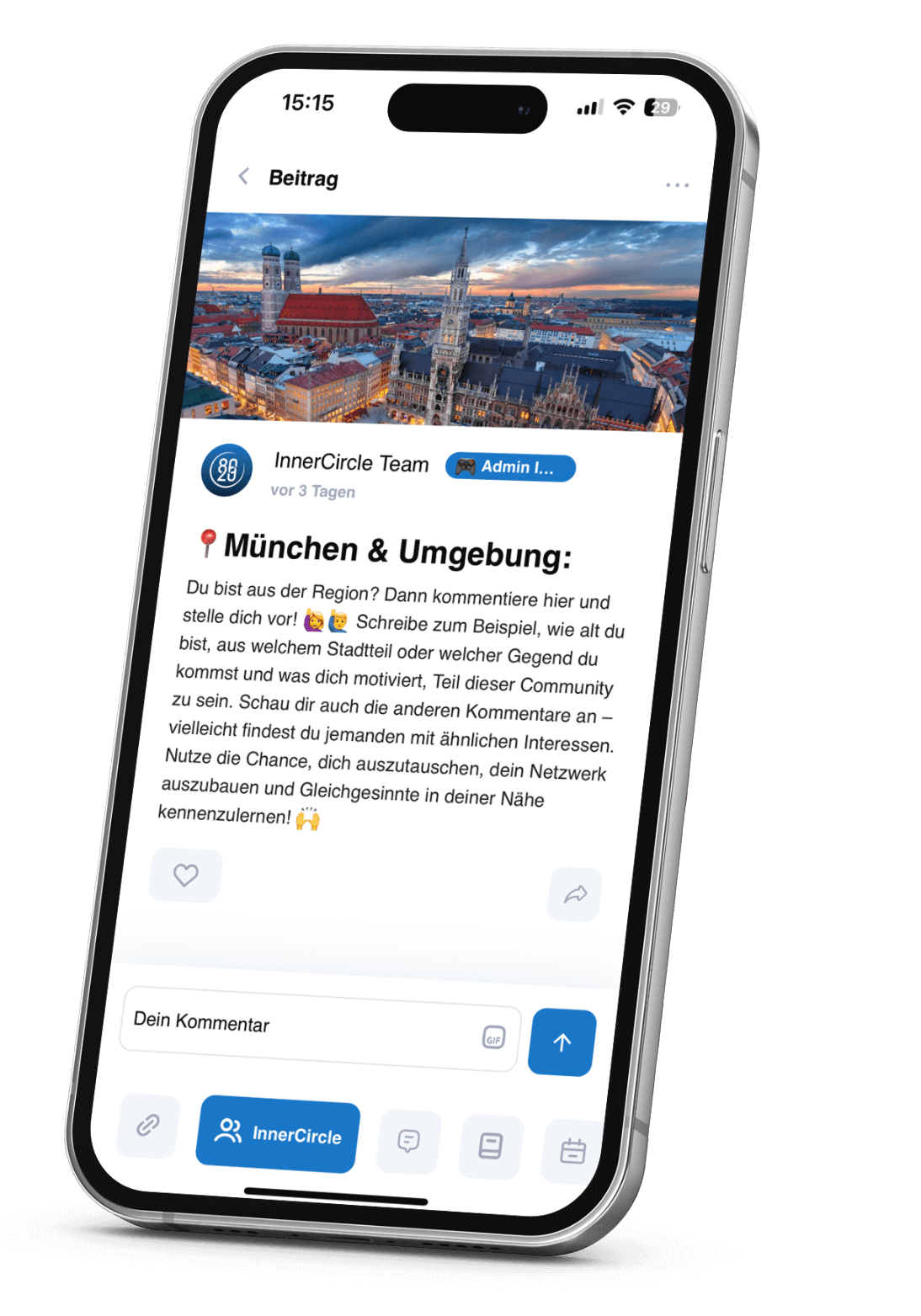 Städtegruppen in der InnerCircle App