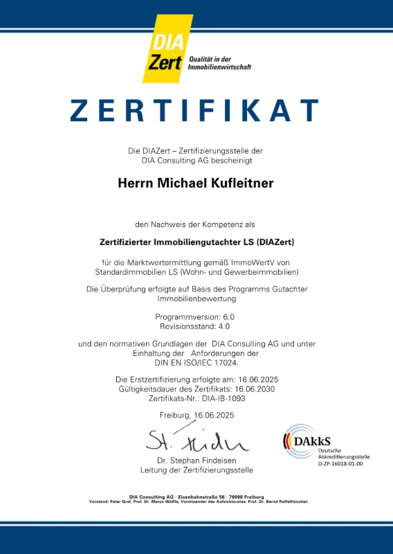 DIAZert LS Zertifikat DIN ISO 17024