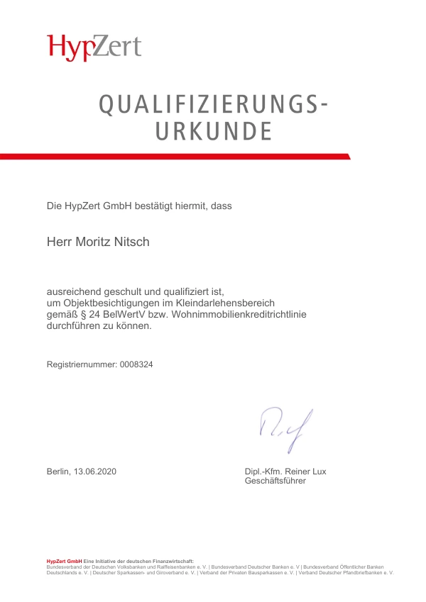 HypZert Moritz Nitsch