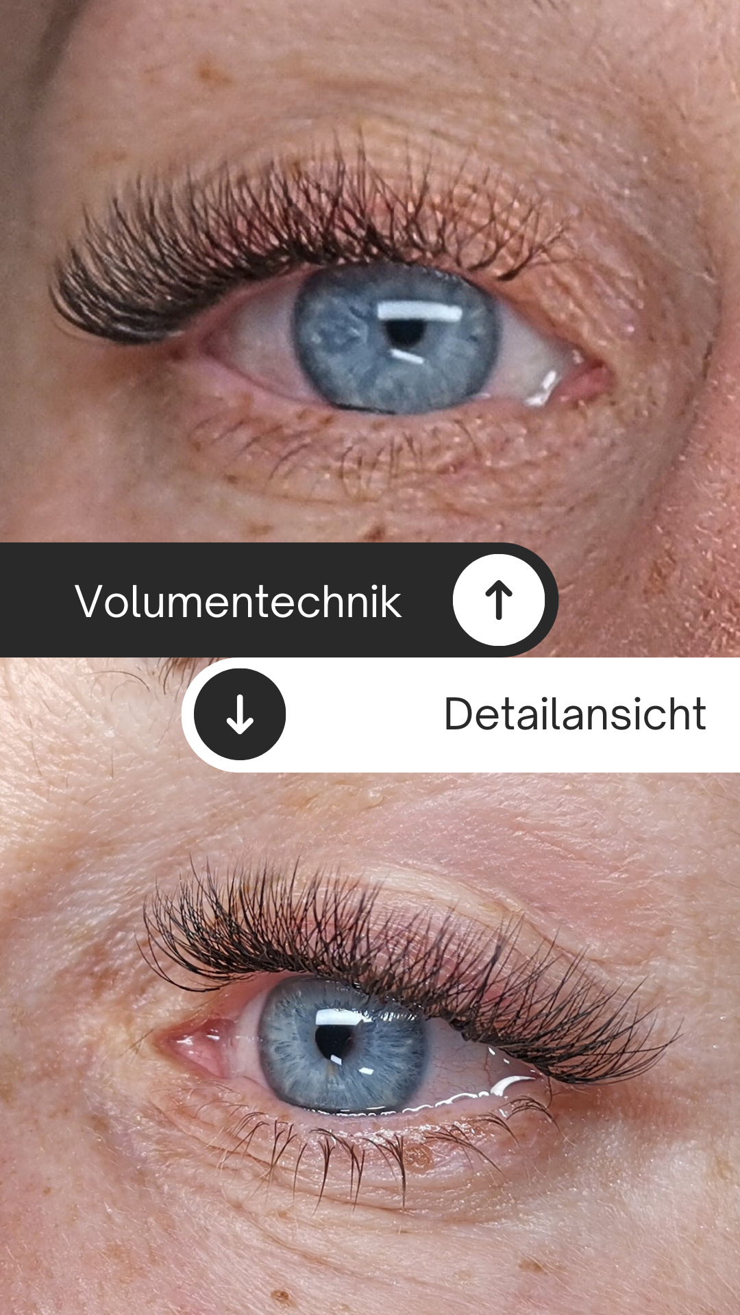 Ohnehin bereits große Augen wirken nach unserer Behandlung noch mehr und ziehen die Blicke auf sich