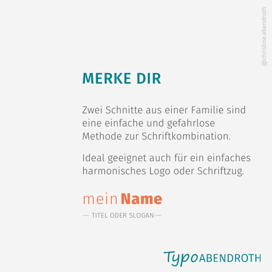 Typografie Schriftkombination 1. Faustregel: Was ist eine Schrift-Familie? - Merke dir