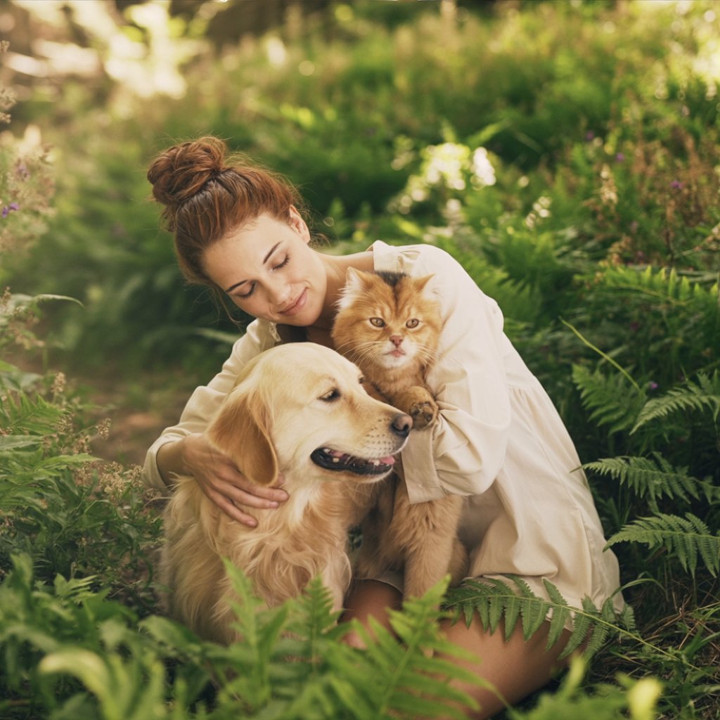 Frau mit Hund und Katze.jpeg