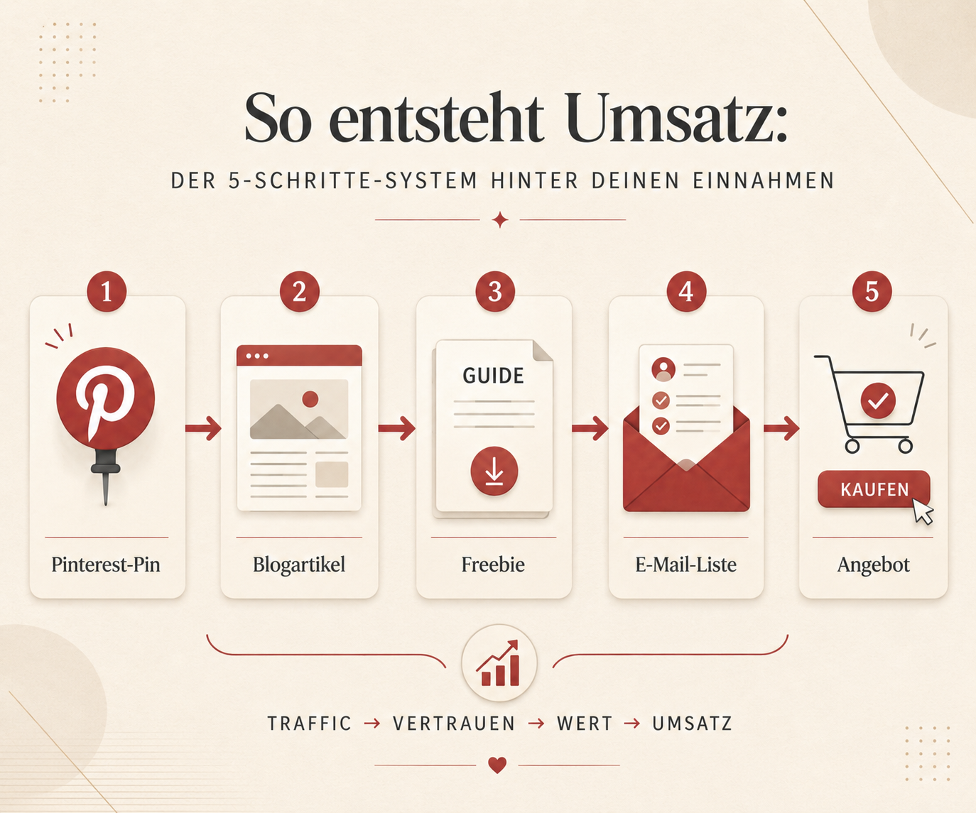 Vom Pinterest Pin ueber den Blog und das Freebie zur E-Mail-Liste