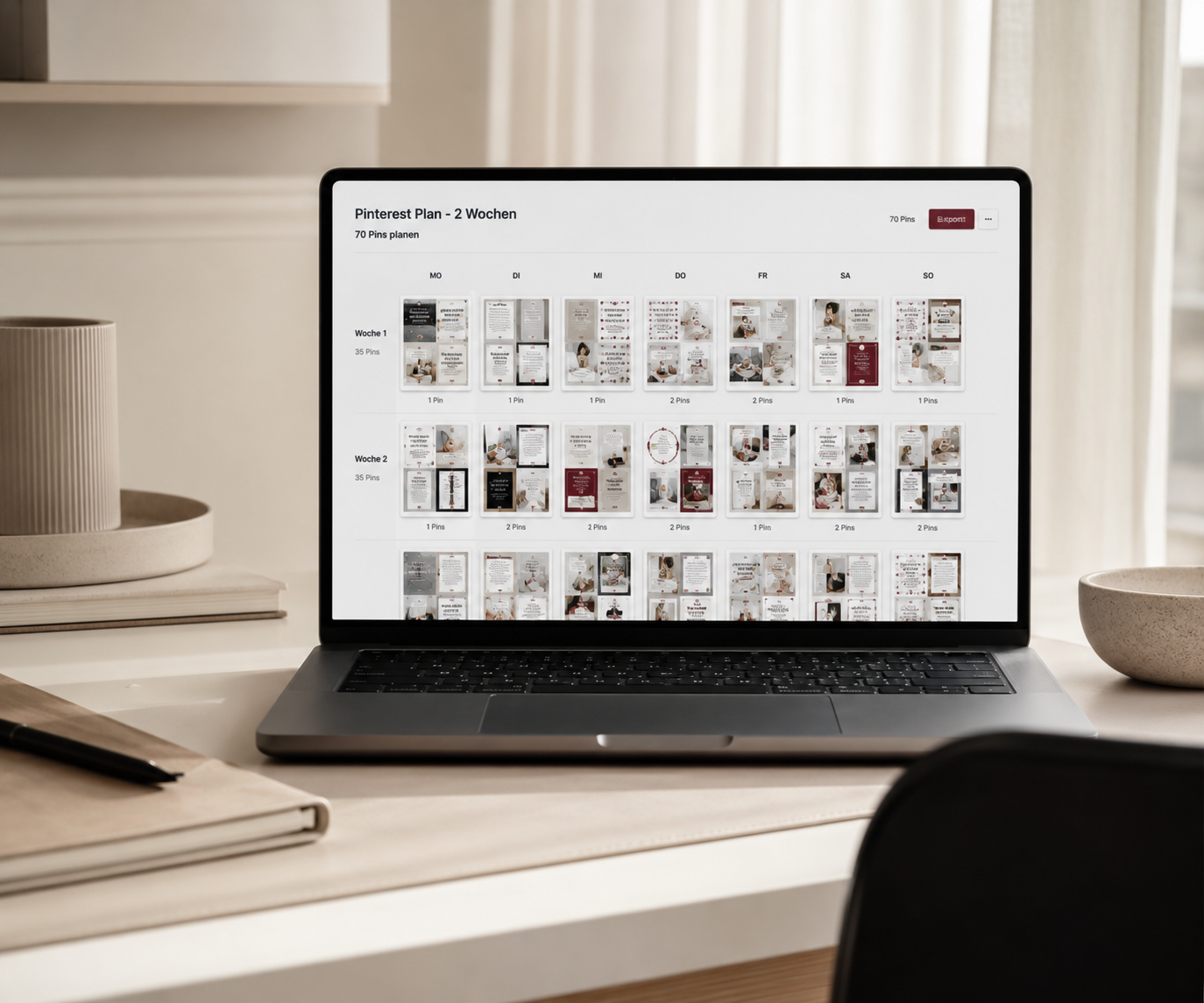 Affiliate Marketing mit Pinterest und KI: 70 Pins für 14 Tage in 2 Stunden