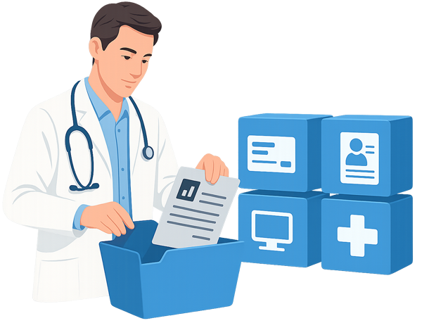 Grafik - Lösungen für den Bereich Gesundheitseinrichtungen