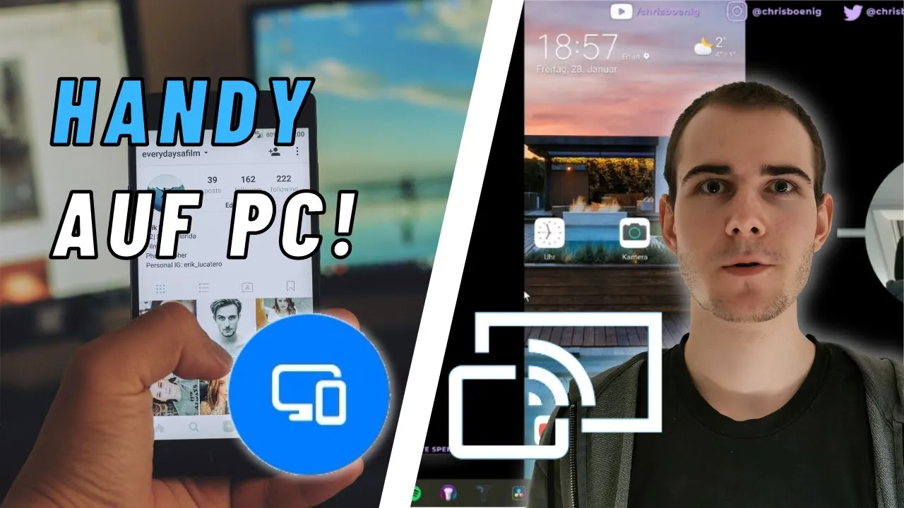 Smartphone Bildschirm auf PC spiegeln! Kostenlos mit Windows (Miracast/drahtlose Projektion) 📱📶💻
