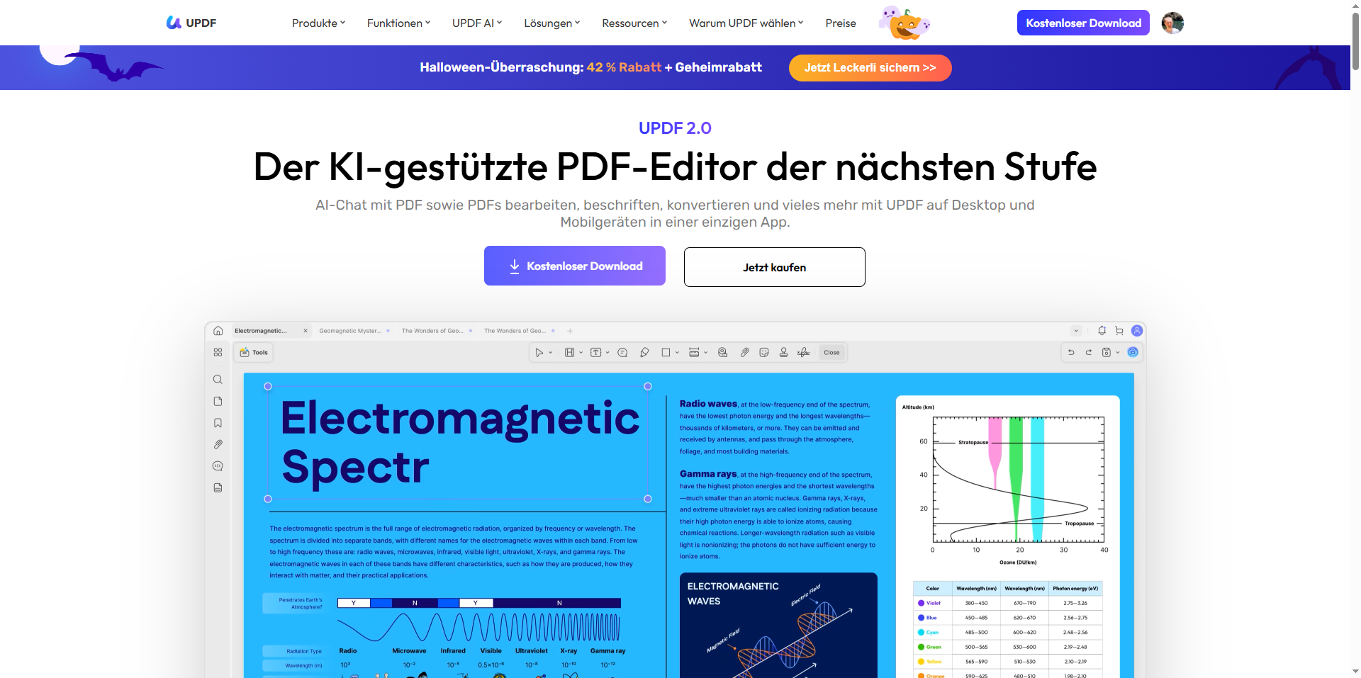 Screenshot des UPDF-Download-Buttons mit Rabatt-Hinweis