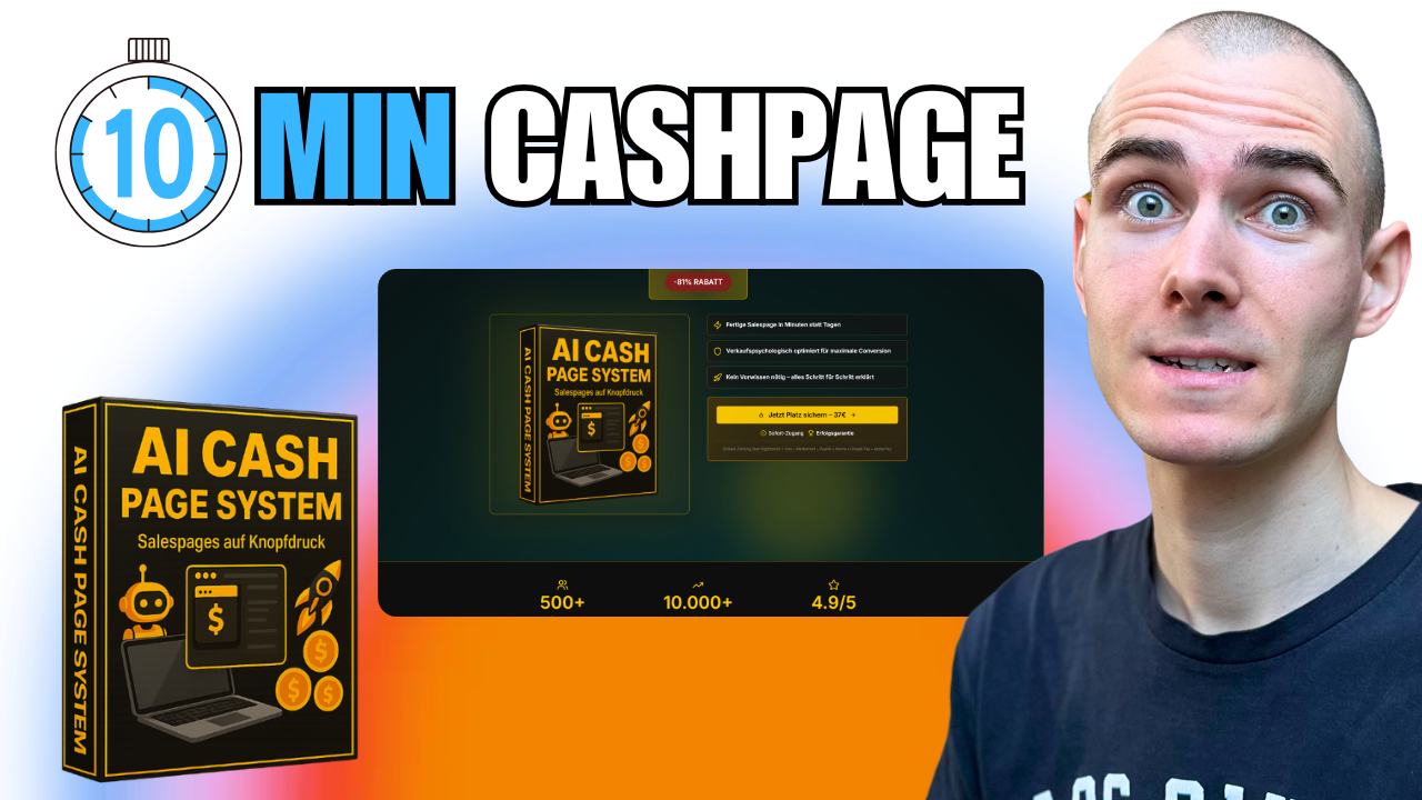 AI Cash Page System Erfahrungen: KI Baut Cashpages in 10 Minuten?