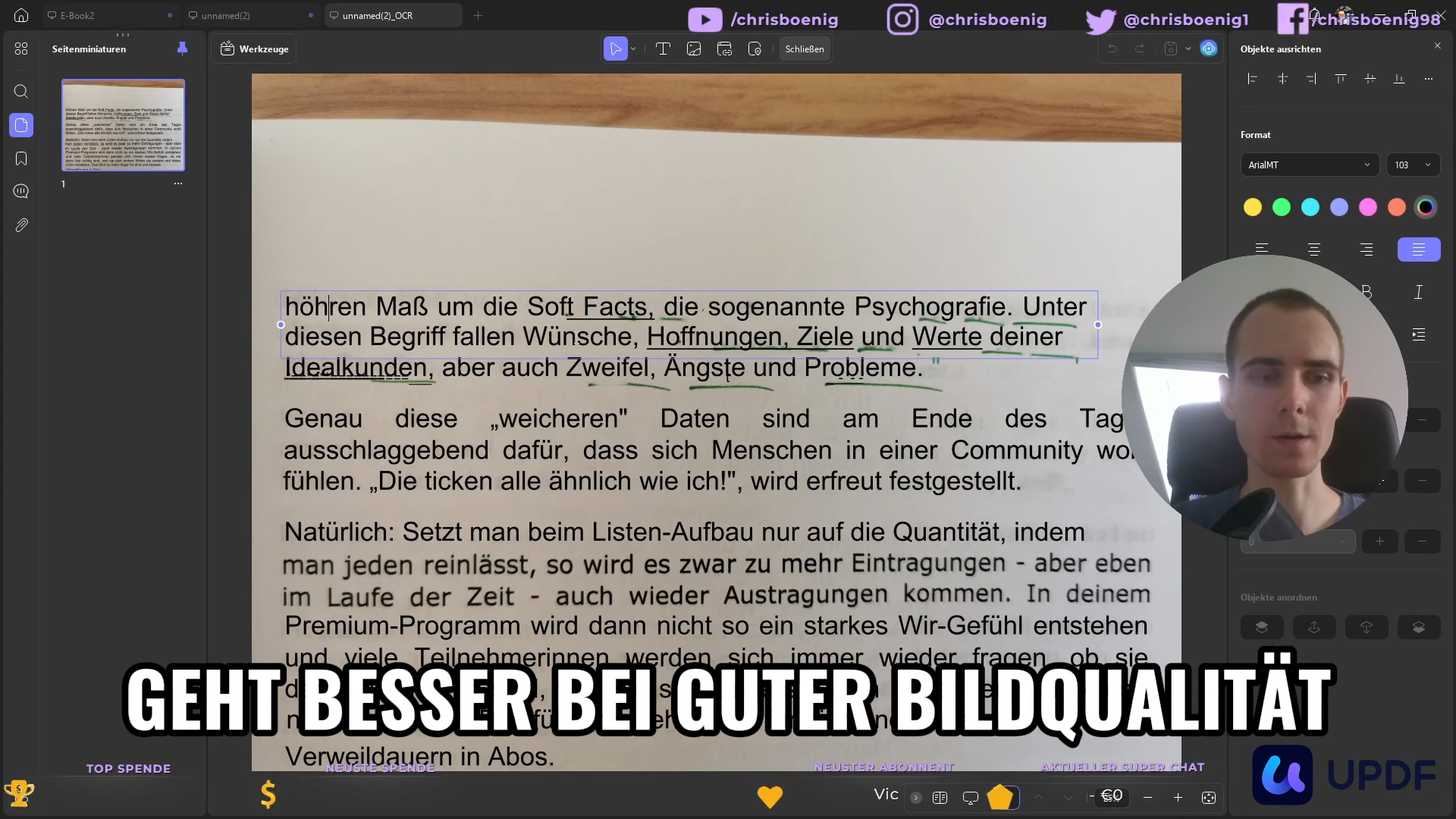 OCR-Vorher-Nachher: Scan-Foto vs. editierbare PDF