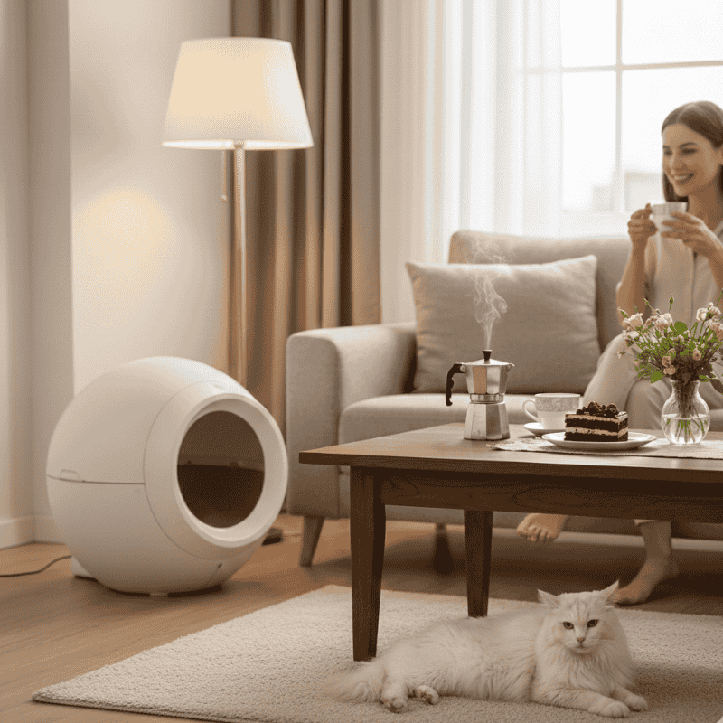 selbstreinigende Katzentoilette, ohne Geruch und Schaufeln