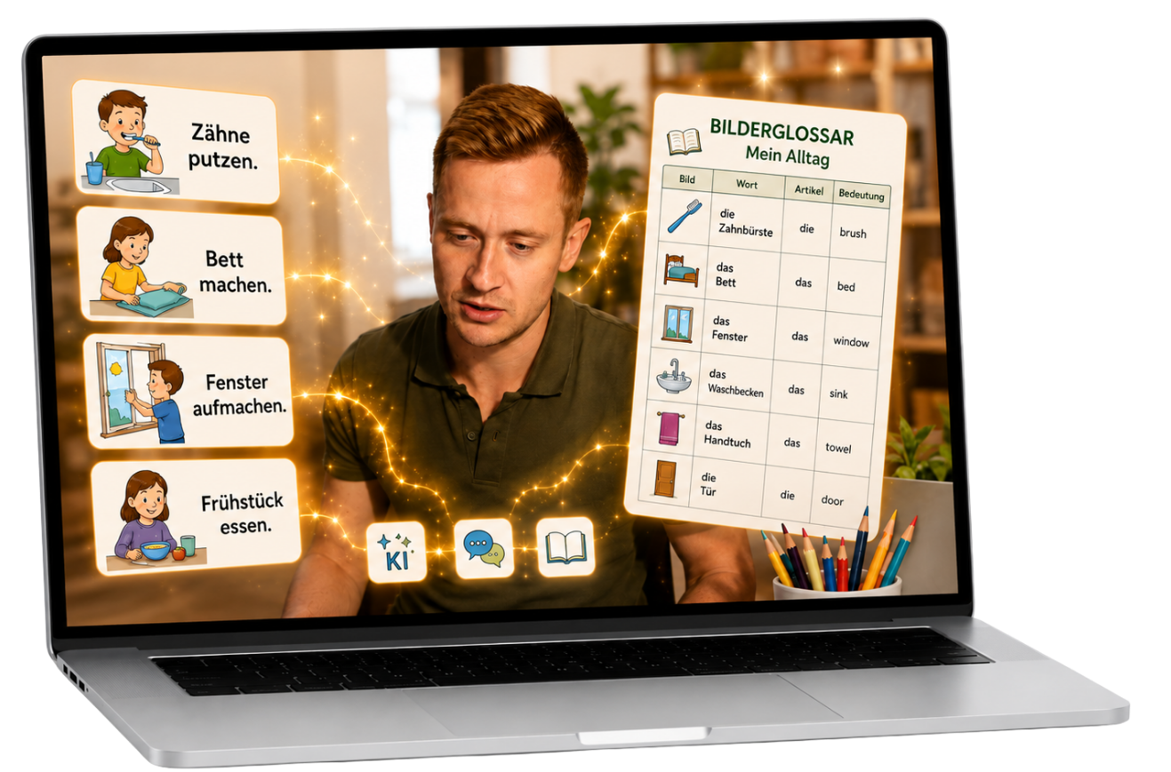 DaZ-Differenzierung mit Bilderglossar und Wendungskarten