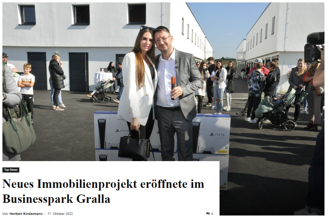 Eröffnung des größten Garagen- und Büroparks in Österreich