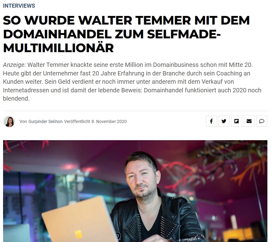 Wie wurde Walter Temmer zum Selfmade Millionär?