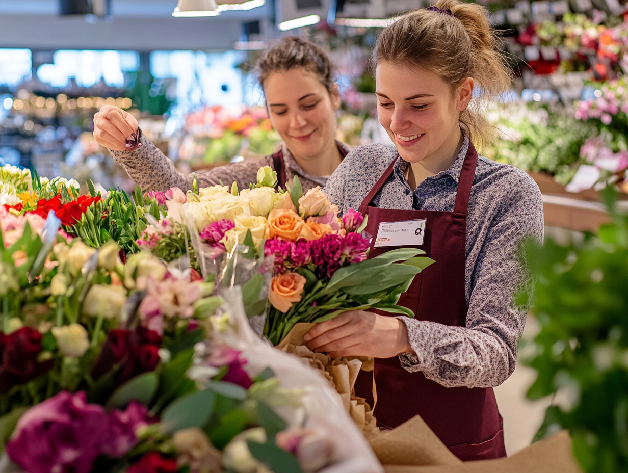 schenksianer_two_friendly_European_florists_working_in_the_fl_bb02b0c2-037b-4333-b430-fa0870b1cdc2_1.png