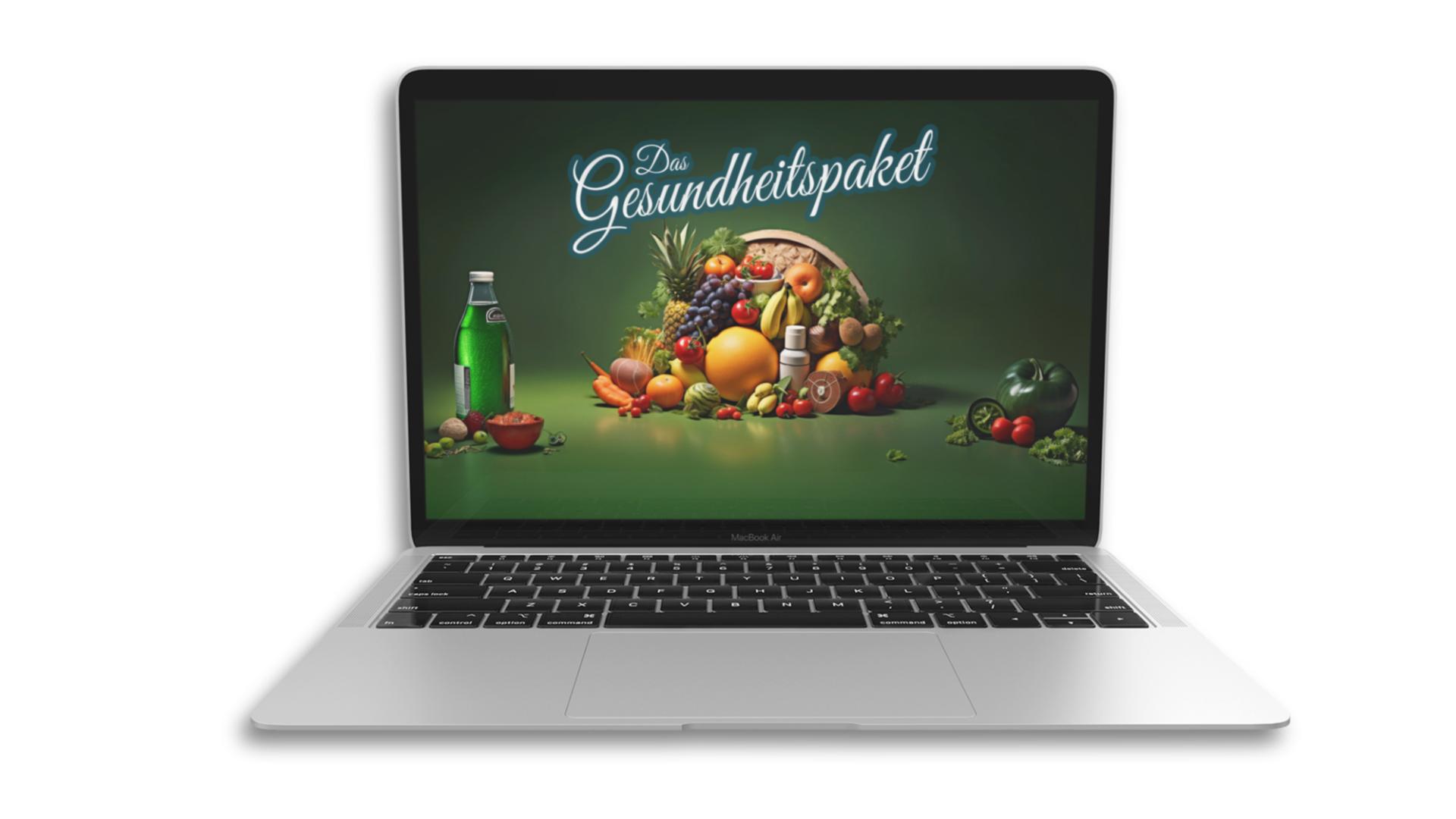 Gesundheitspaket laptop mockup