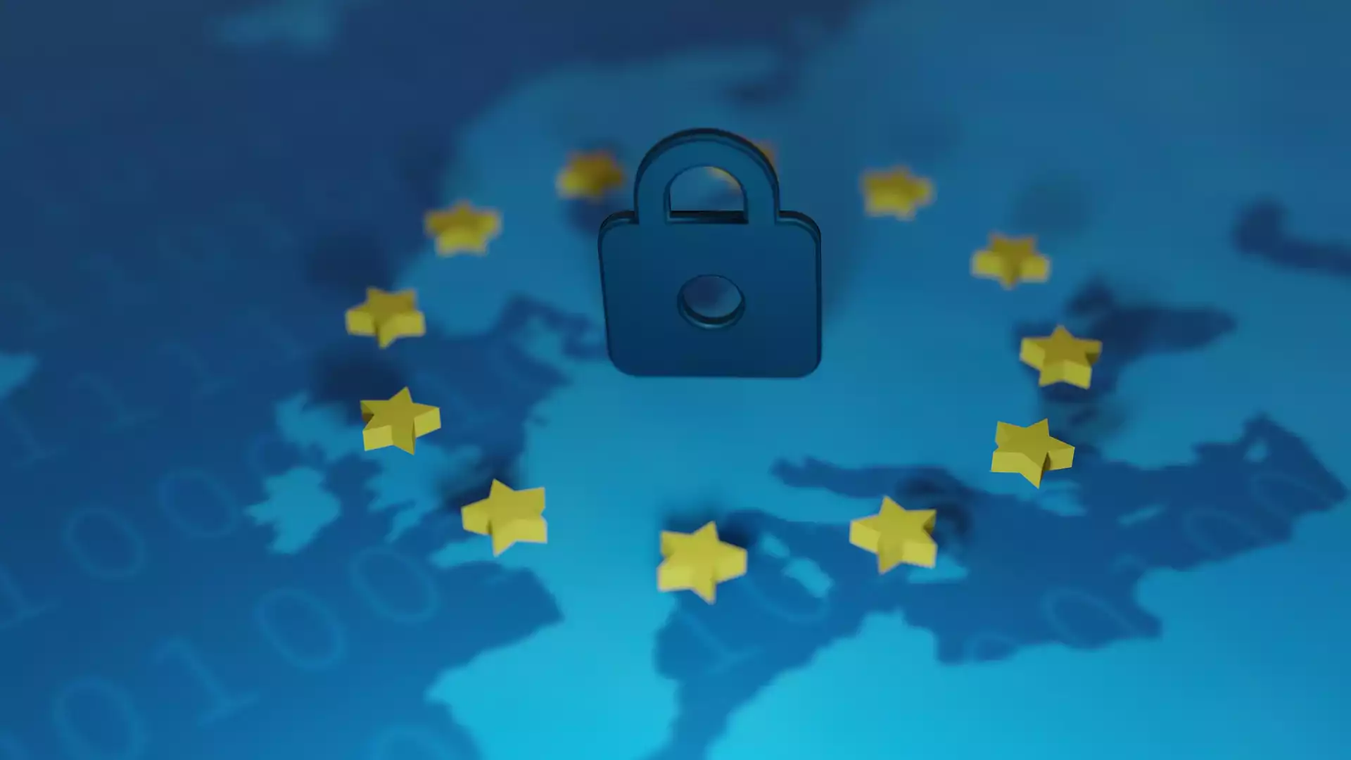 Die DSGVO-Darstellung enthält die Europaflagge
