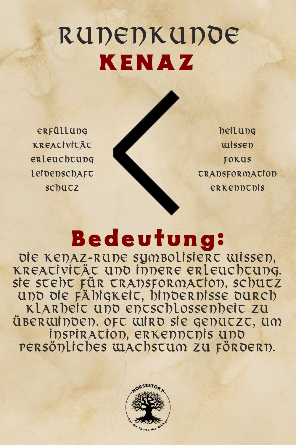 Nordische Rune der Wikinger Wunjo