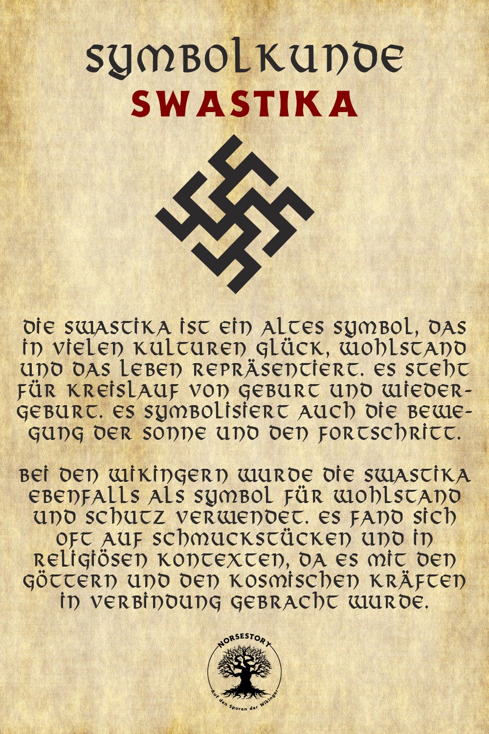 Symbole der Nordischen Mythologie und Wikinger: Swastika