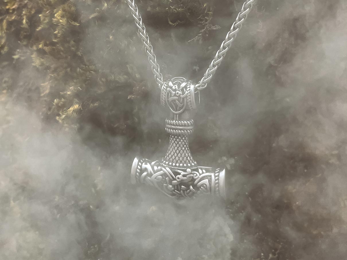 Wikinger Kette - Wikinger Kette mit Anhänger Mjölnir - Thors Hammer