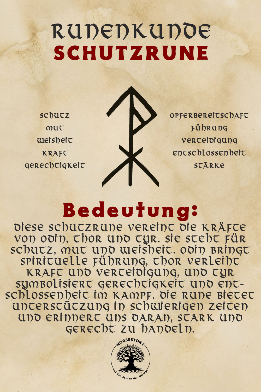 Nordische Rune der Wikinger Isa